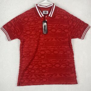 Frost Original By Marqeis Jovan Terry Polo Shirt Mens 2X Red Short Sleeve